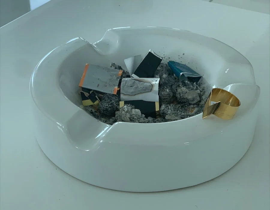 the rings cigar rings in ashtray